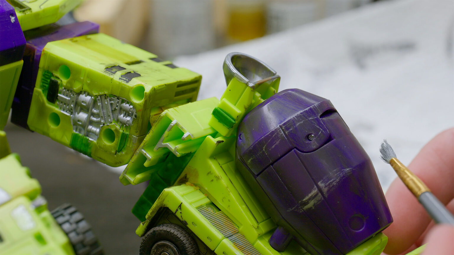 Custom Transformer: Weathering Devastator with Basic Model Paints - I ...