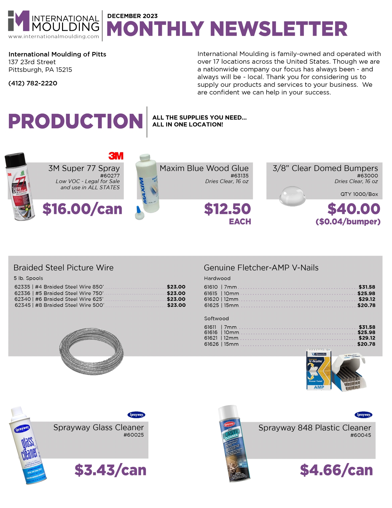 International Moulding Service, Selection, Quality, and Price