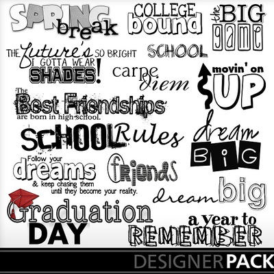 Digital Scrapbooking Kits | Senior Year-(wawbj) | Celebrations, School ...