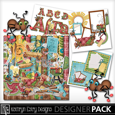 Digital Scrapbooking Kits | Cookout Ant-ics Bundle-(Kathryn) | Camping ...