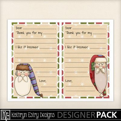 Santa Craftable Digital Scrapbooking Kits | Santa Notes for Little Boys-(Kathryn ...
