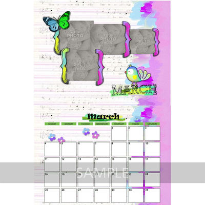 Digital Scrapbooking Kits | 11x8_5 Calendar 2018-(aniaw) | Calendars ...