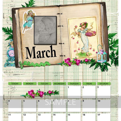 Digital Scrapbooking Kits | 11x8_5 Calendar3 2018-(aniaw) | Calendars ...
