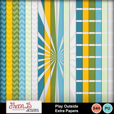 Digital Scrapbooking Kits | Play Outside Extra Papers-(FranB) | Boys ...