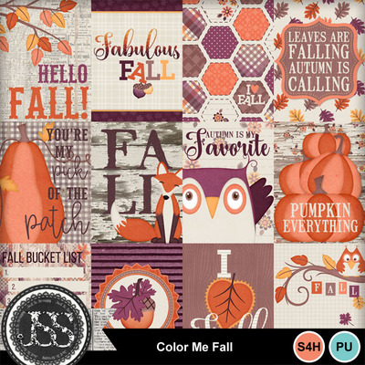 Digital Scrapbooking Kits | Color Me Fall Bundle-(jsscrap) | Everyday ...