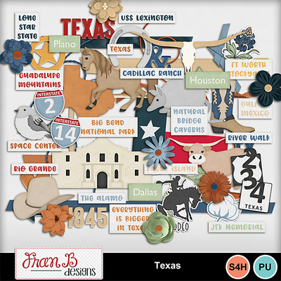 Digital Scrapbooking Kits | Texas-(FranB) | Vacations - Travel | MyMemories