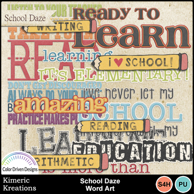 Digital Scrapbooking Kits | School Daze Bundle-(kimeric) | School ...