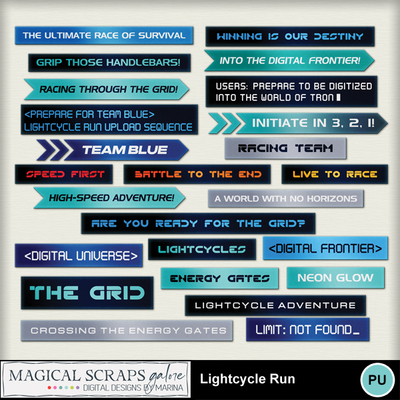 Digital Scrapbooking Kits | Lightcycle Run-bundle-(MSG) | Boys ...