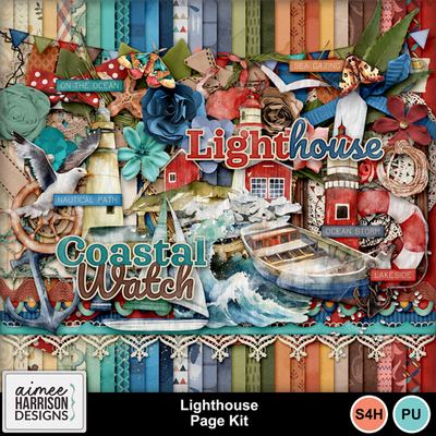 Digital Scrapbooking Kits | Lighthouse Page Kit-(aimeeh) | Beach ...