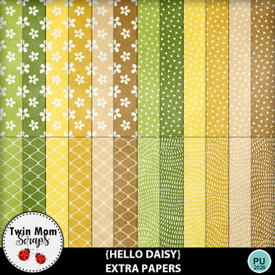 Digital Scrapbooking Kits | Hello Daisy BUNDLE-(TwinMom