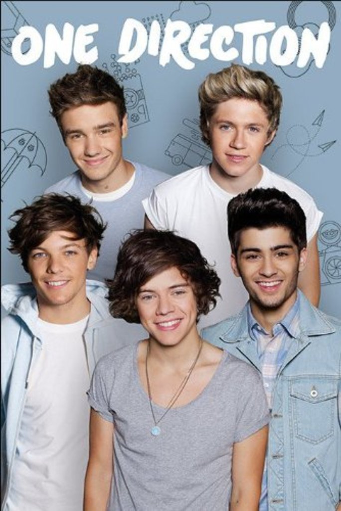 One Direction English Irish Pop Boy Band Music Group Poster 24x36 Inch
