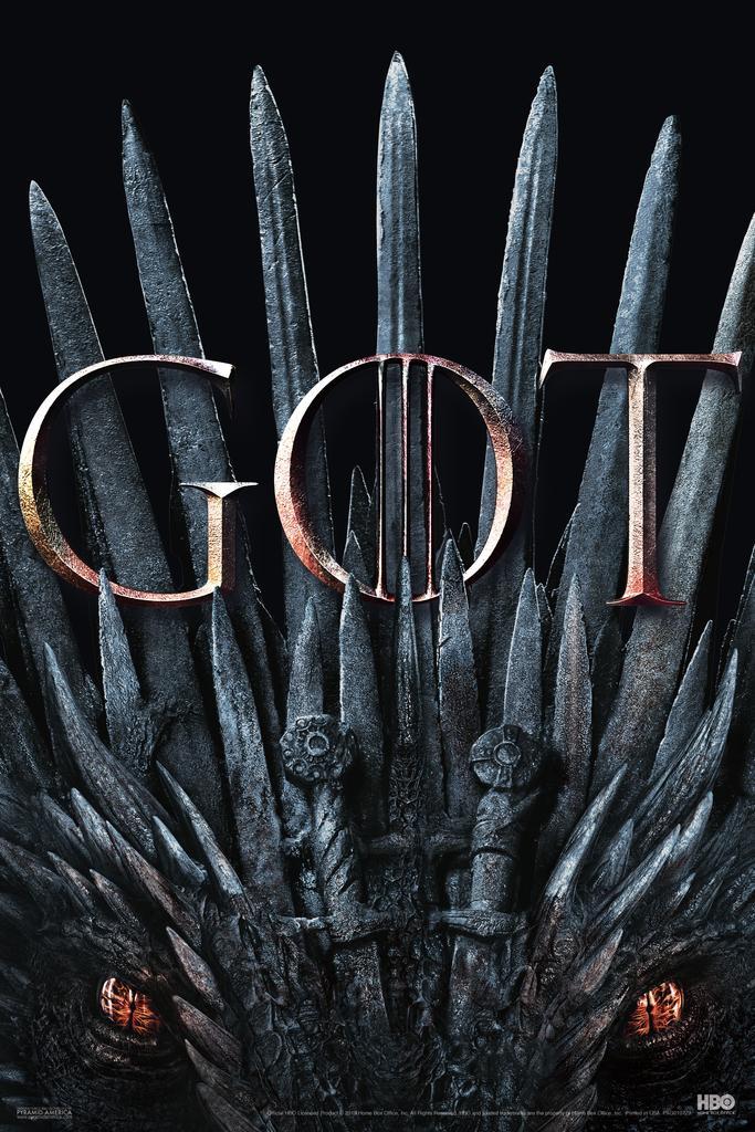 Game of Thrones Season 8 Iron Throne GOT Dragon Eyes Inch Poster
