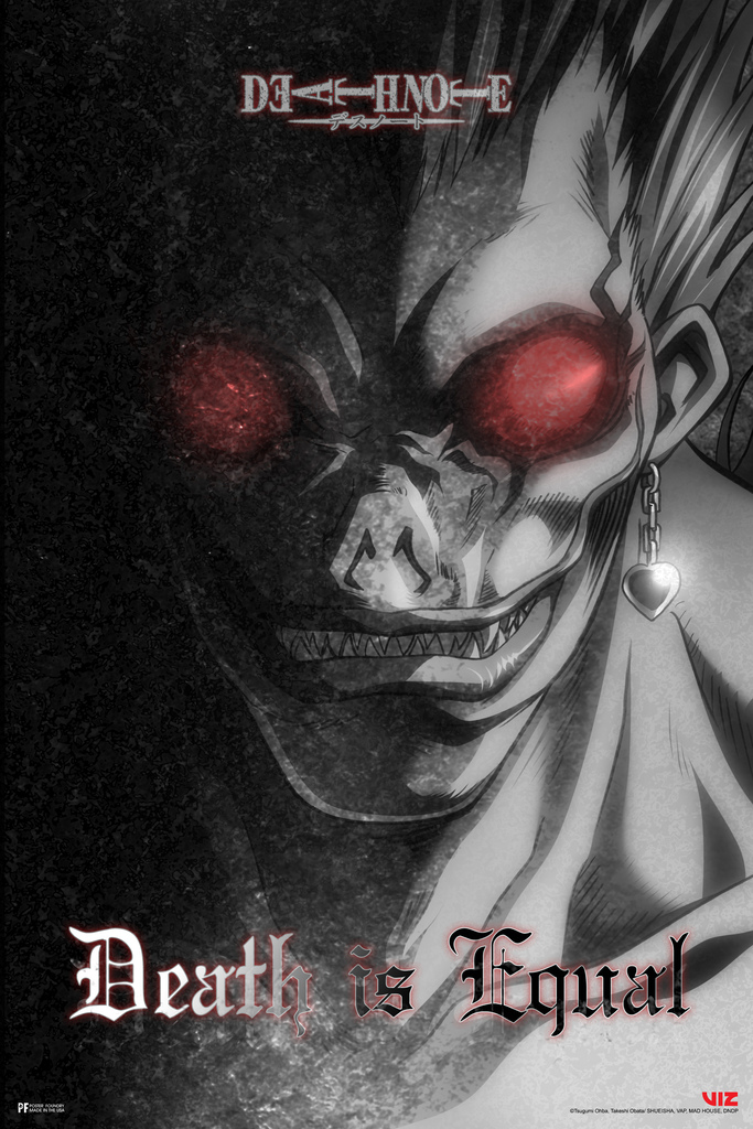 Death Note Anime Death Is Equal Ryuk Art Print Poster 12x18 | eBay