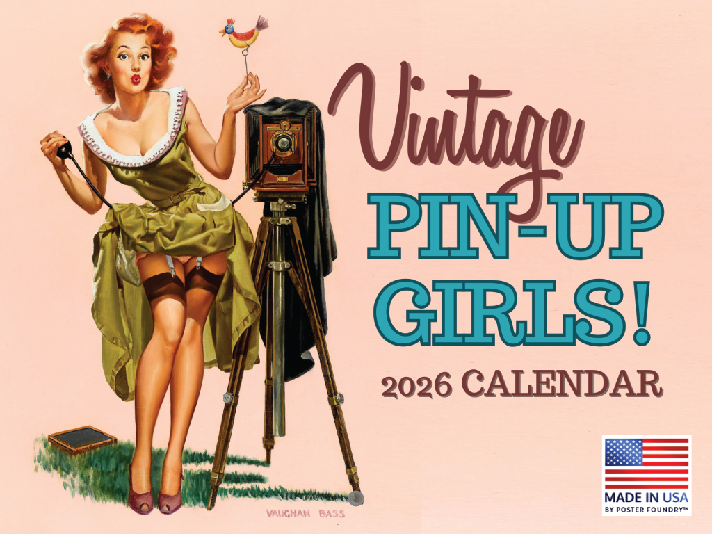 Vintage Pin Up Calendar 2026