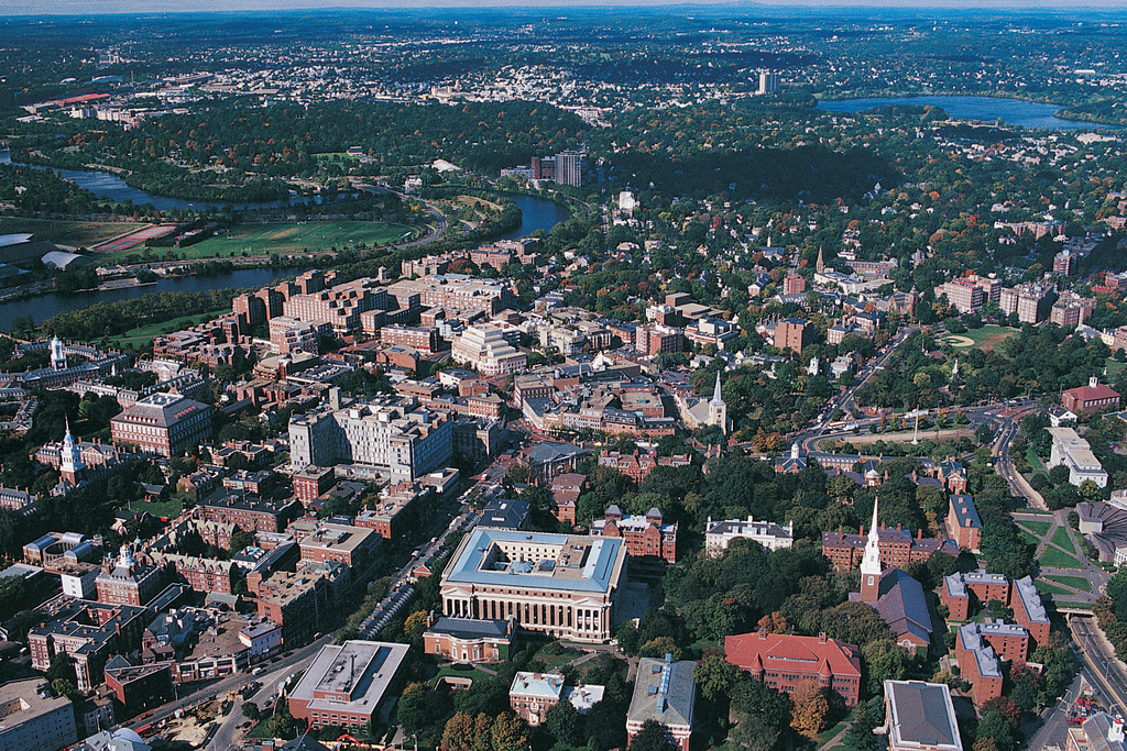 Harvard University Campus Aerial View Photo Art Print Poster 18x12