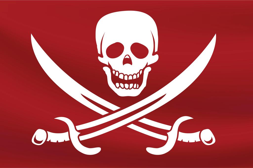 Red Pirate Flag with Swords Art Print Poster 24x36 inch eBay