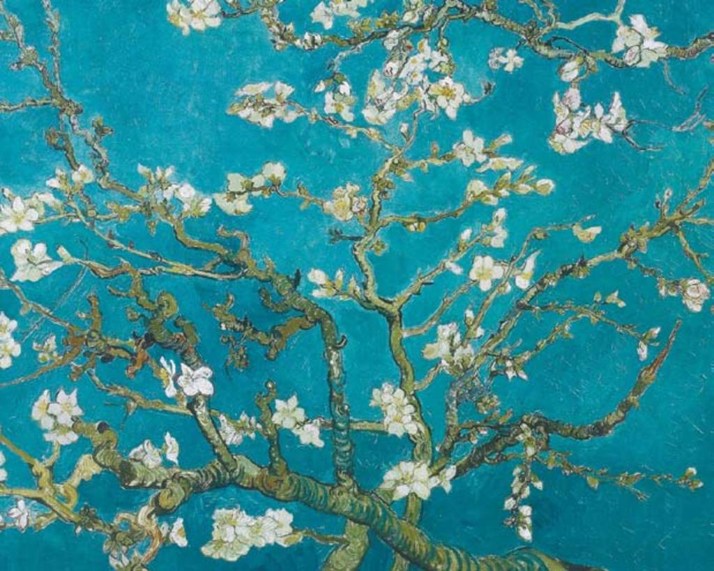 Vincent Van Gogh Almond Blossom Branches Emerald Green Art Print Poster 24x18 638211600278 eBay