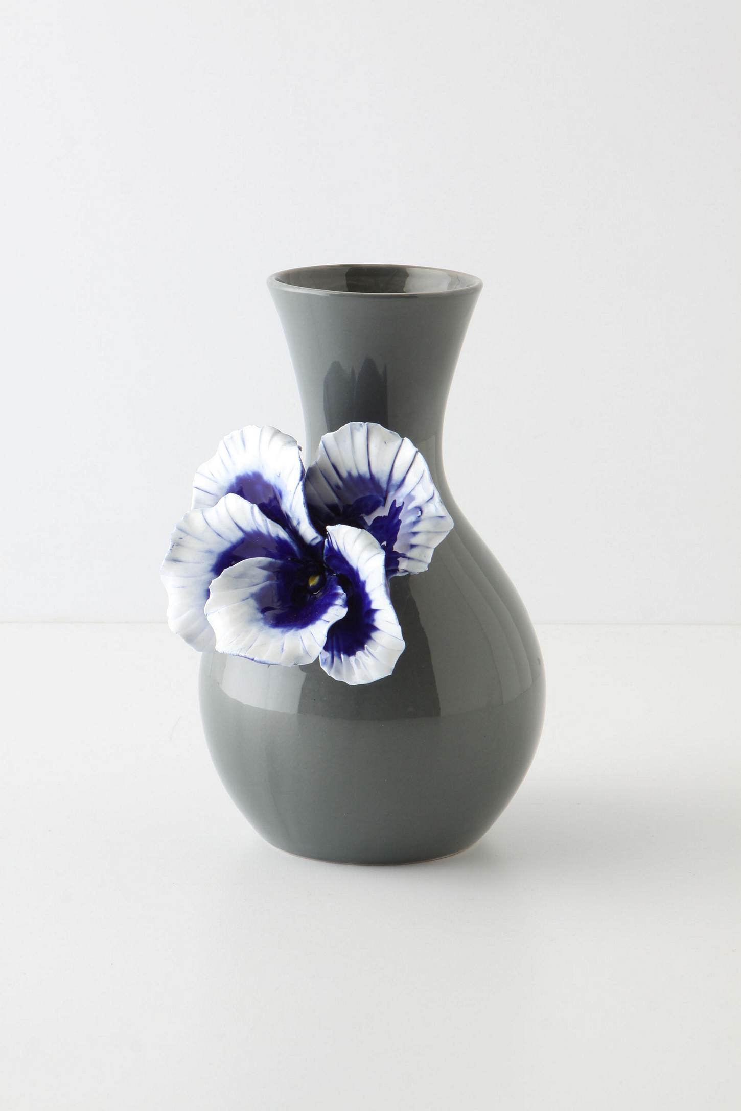 Cute Anthropologie blue pansy flower vase BUYMA