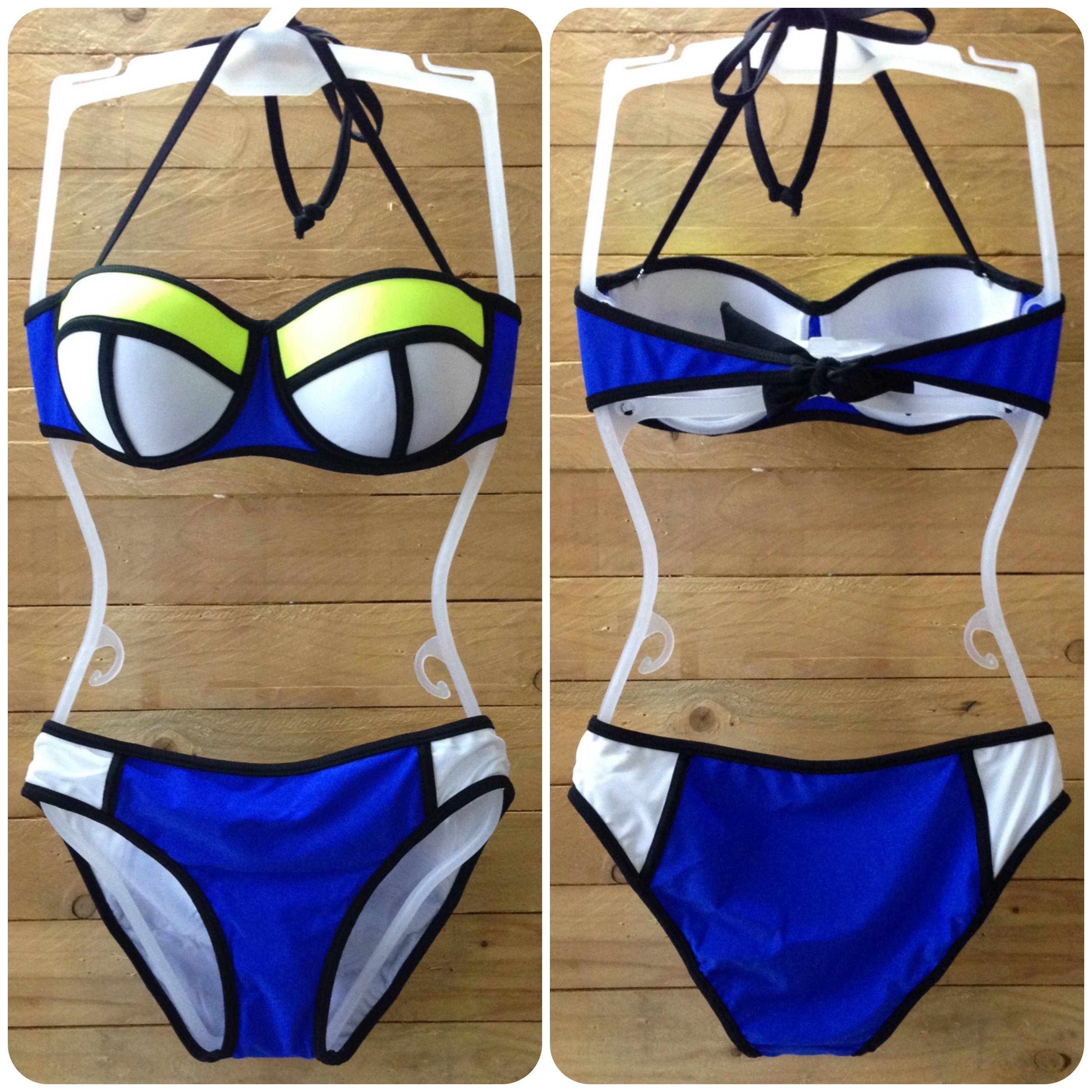 Cute triangle pattern popular neon bikini swimsuit wire BUYMA