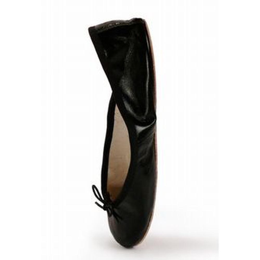 PORSELLI Italian leather ballet shoes black BUYMA