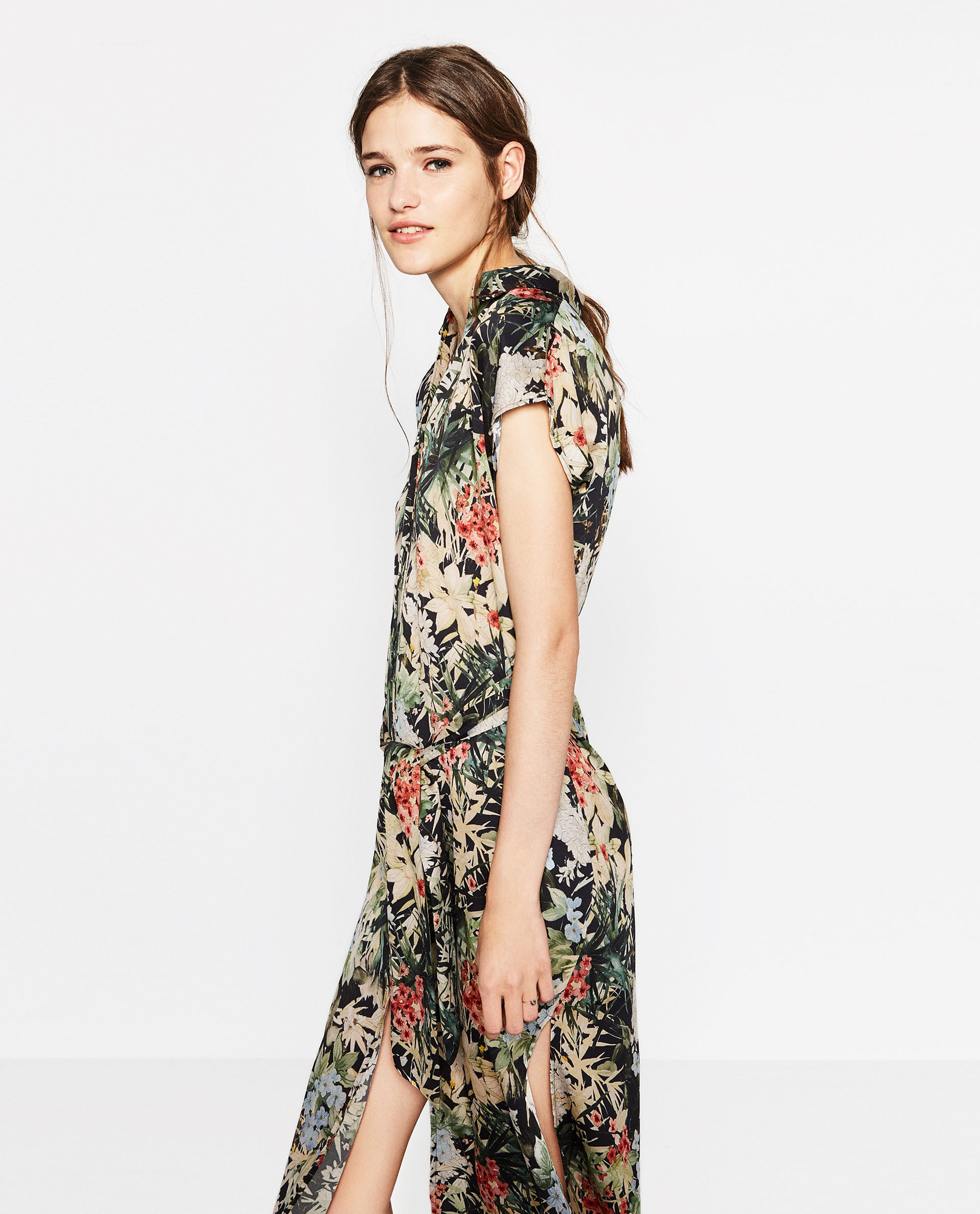 ZARA a feminine floral print tunic 0387 / 168 BUYMA