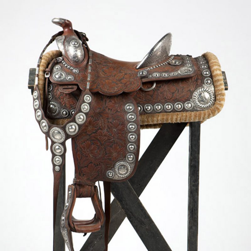 Visalia Stock Saddle Co. parade saddle, Price Realized 24,000