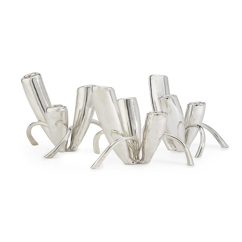 An Antonio Pineda silver candlesticks, Price Realized TBD