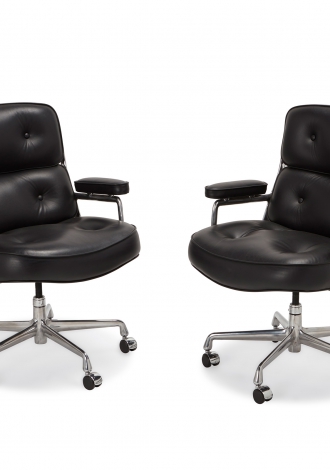 Lot 1164: Ray and Charles Eames (1912-1988 and 1907-1978, American). A pair of “Time Life” desk chairs $1,200-1,800 $3,575