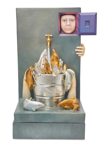 Lot 1088: Sergio Bustamante (b. 1949), Fish cooling (Peces refrescandose) $3,500-4,500 