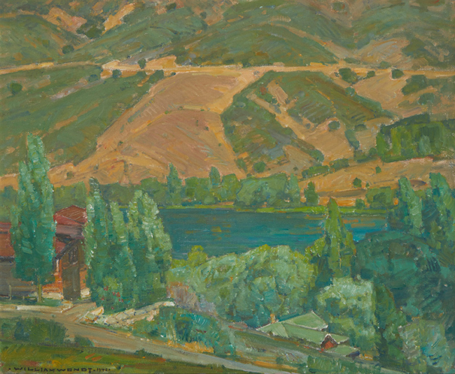Lot 2053: William Wendt (1865-1946), So Lone A Lake (Malibou Lake, CA) $53,125 