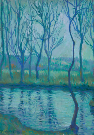 Lot 2042: Theodore Earl Butler (1861-1936), Poplar Trees Along the Epte. $40,625 