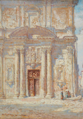 Lot 2040: Colin Campbell Cooper (1856-1937), Cathedral At Les Martigues $31,250 