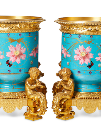 Pair of French Victor Paillard jardiniere $30,000-50,000