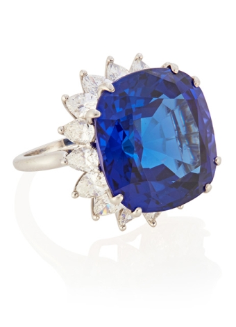 Lot 31: A tanzanite and diamond Ring $11,250