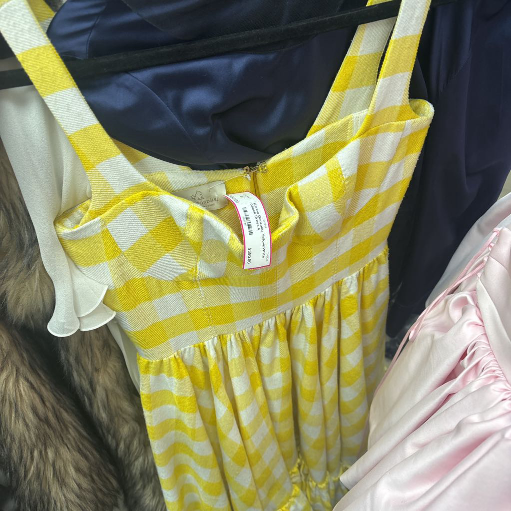 Yellow/White Check Dress