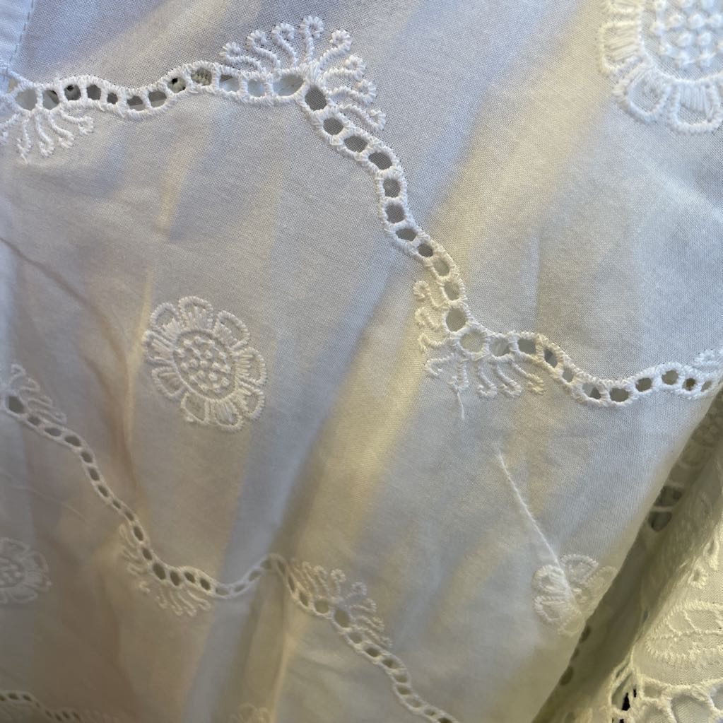 White Cotton Eyelet Dress