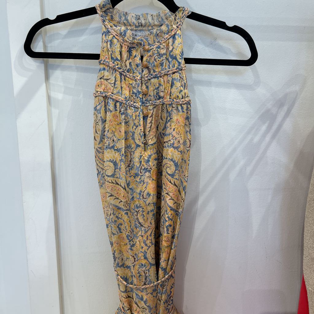 Yellow/Blue Print Dress