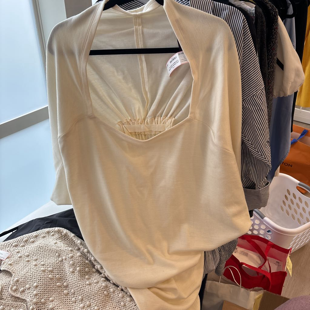 White Cowl Back Caftan