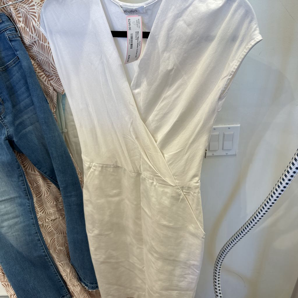 White Cotton SS Dress