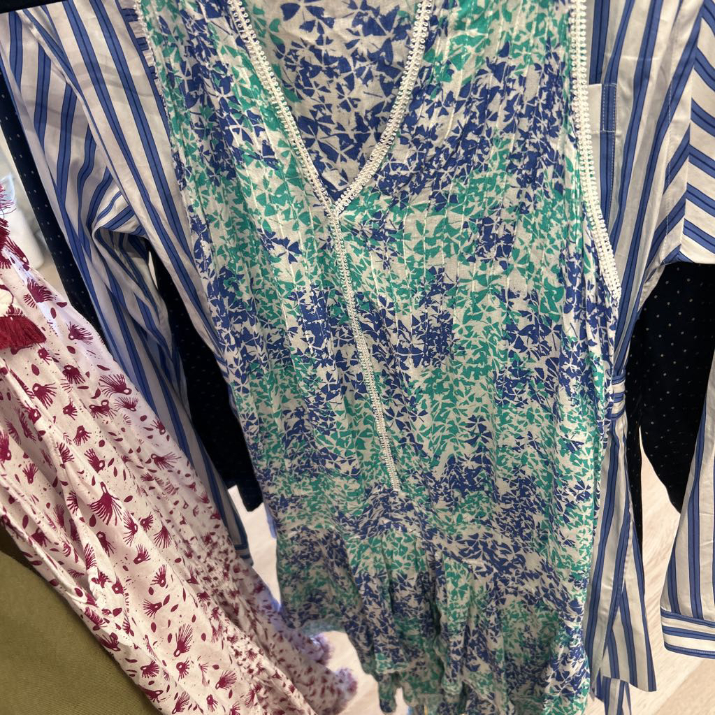 Poupette St Barth Blue/White Tank Dress