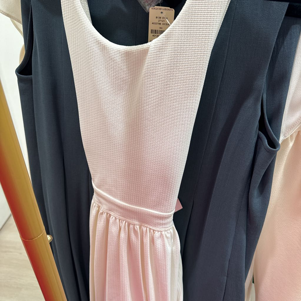 NWT White Poly Blend Criss Cross Back Dress