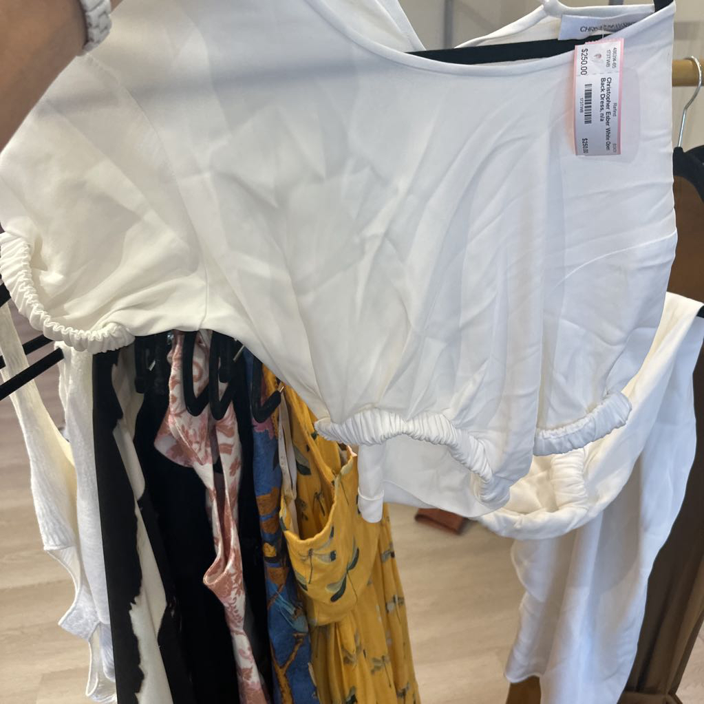 White Open Back Dress, n/a