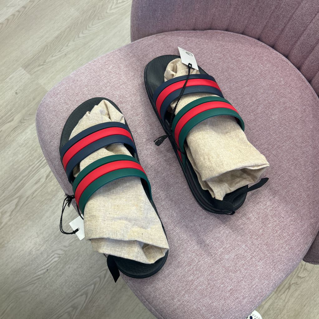 Gucci Multi Color Rubber Slide Sandal