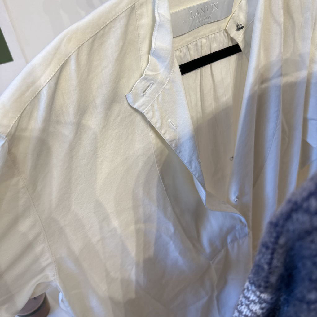 Cream LS Shirt Dress