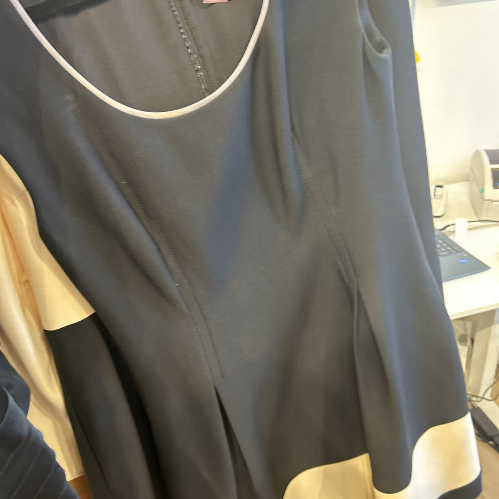 Fendi Black w/White Stripe Sleeveless Dress