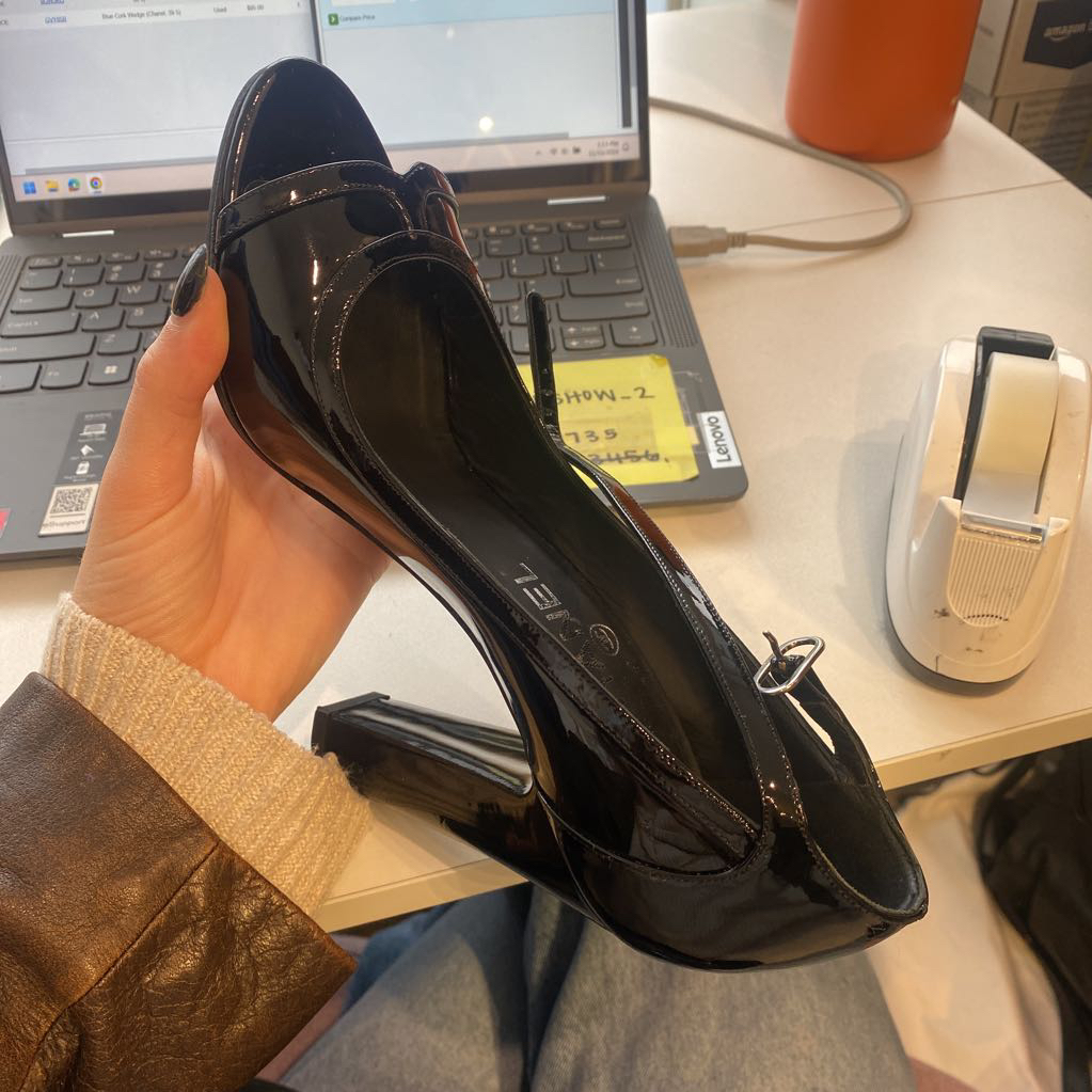Black Ankle Strap Heels (Retail 950)