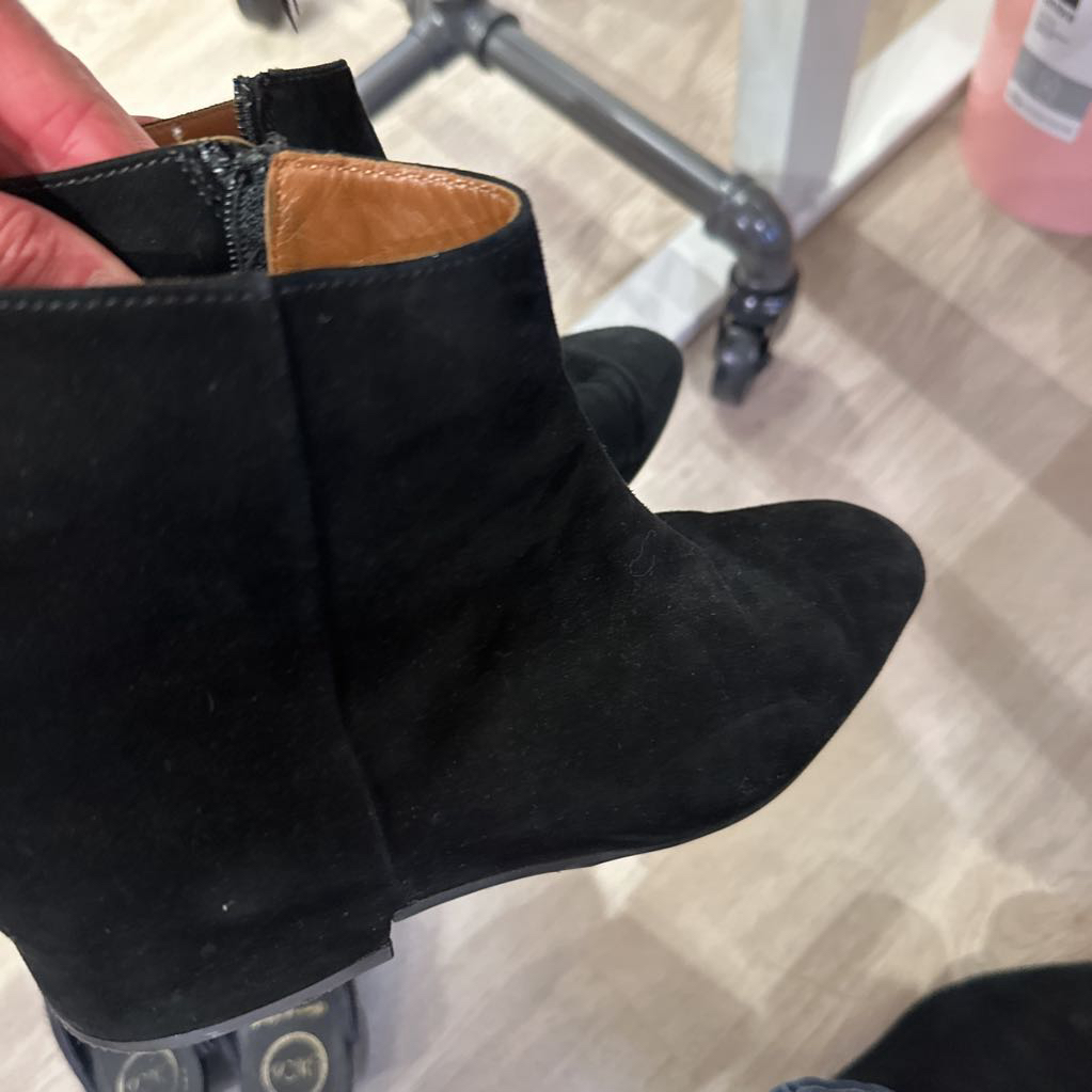 Black Suede Ankle Boot, 7