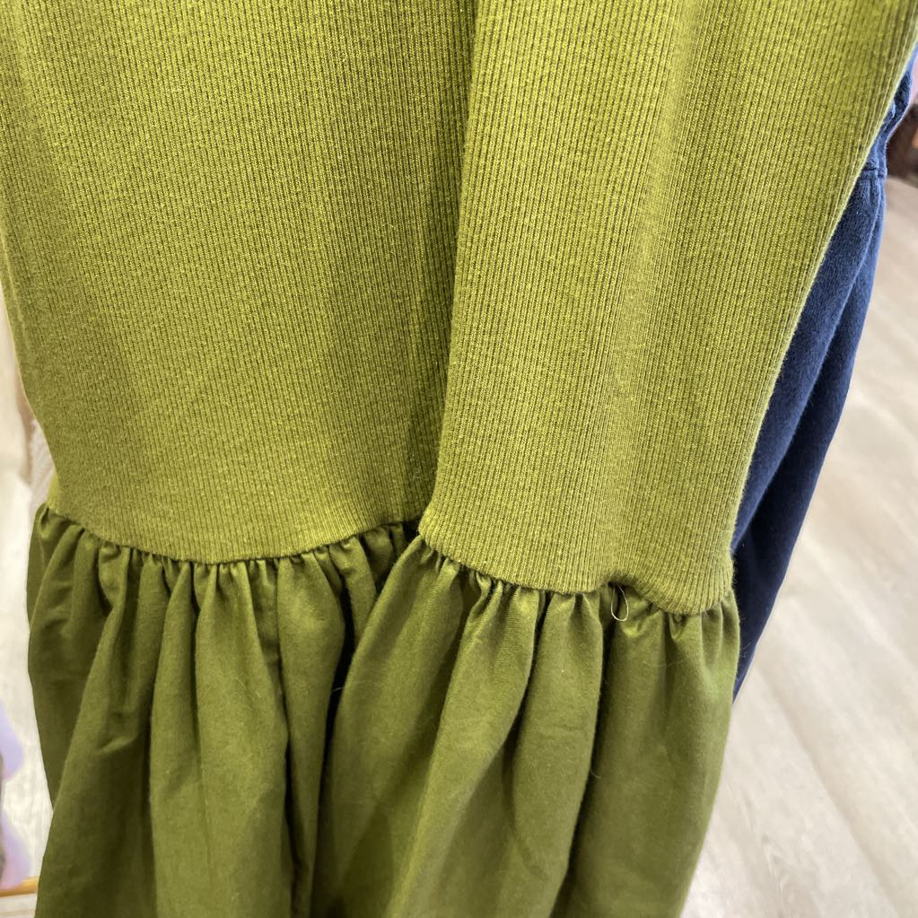 Olive Cotton Dress