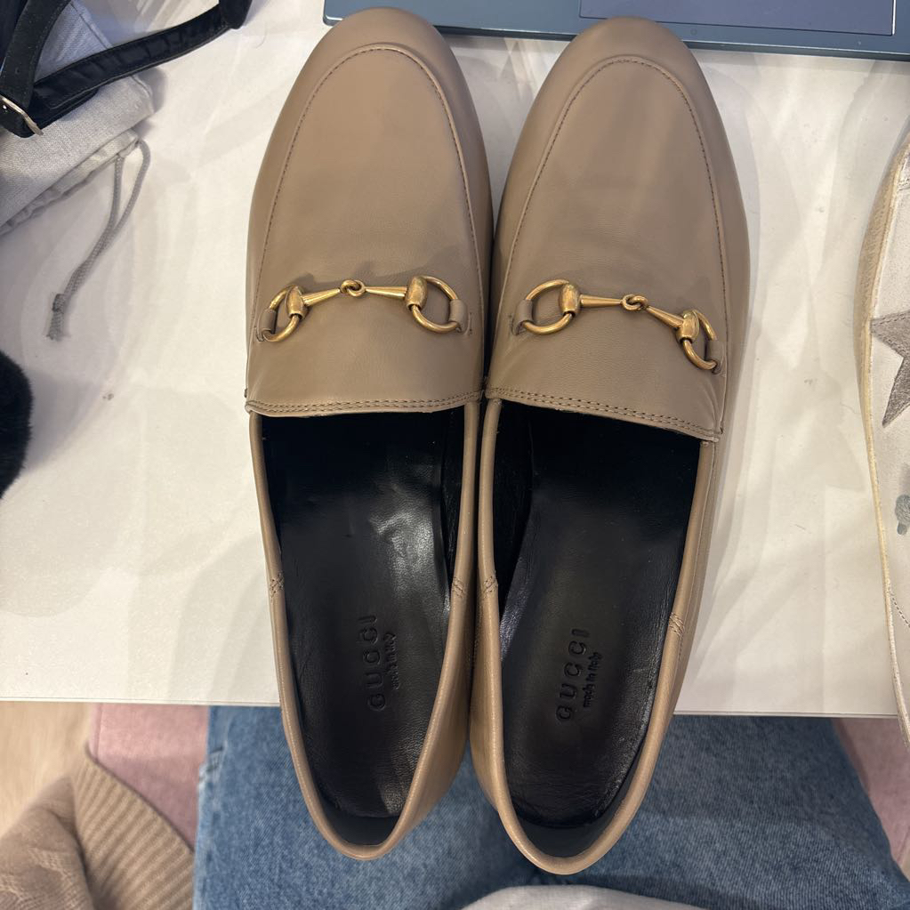 Tan Leather Horsebit Loafers (990 est retail)(NEW)