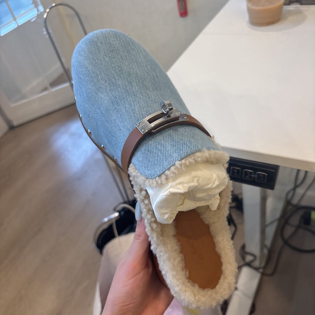 Blue Denim Carlotta Mules